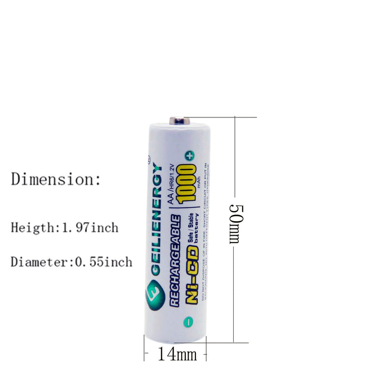 [Australia - AusPower] - 2 Pack BT-1021 BBTG0798001 Compatible for Uniden BT1008 BT-1008 BT1016 BT-1016 with 8 Pack NiCd AA 1000mAh Rechargeable Batteries for Solar Lights 