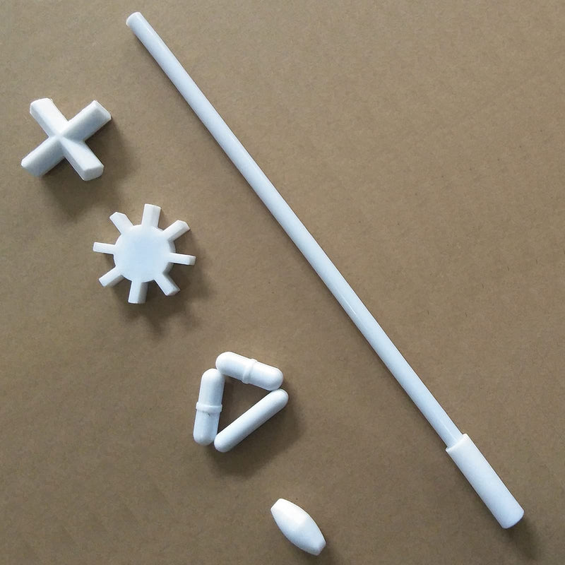 [Australia - AusPower] - Toolly 8 Pack Magnetic Stirrer - Stir Bars Mixer, PTFE Stiring Rod : 7 Shapes + Magnetic Retriever 