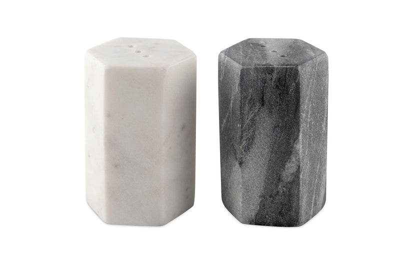 [Australia - AusPower] - GoCraft Salt and Pepper Shakers | HandCrafted White and Black Marble Salt and Pepper Shakers 