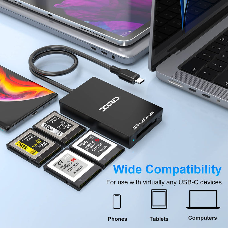 [Australia - AusPower] - 【Upgraded Version】USB C XQD Card Reader, Rocketek XQD Reader Compatible with Sony G/M Series USB Mark XQD Card, Lexar 2933x/1400x USB C Mark XQD Card for Windows/Mac OS. Type C XQD Memory Card Reader 