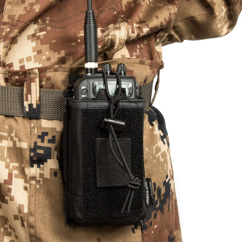 [Australia - AusPower] - Radio Case/Radio Holder Molle Tactical Radio Holster Military Heavy Duty Radios Pouch Bag for Two Ways Walkie Talkies Compatible with Bags/Packs/Duffels by LUITON 1pack 