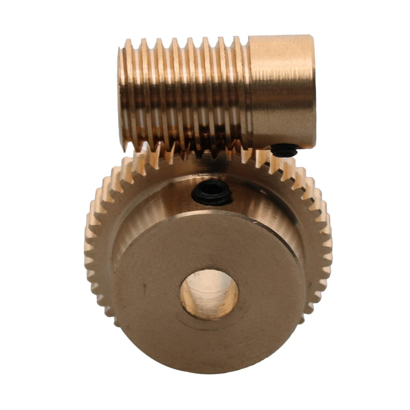 [Australia - AusPower] - CNBTR 0.5 Modulus Brass Gear Shaft Set 6mm Hole Dia + 50T Brass Wheel Set 1:50 Reduction Ratio 