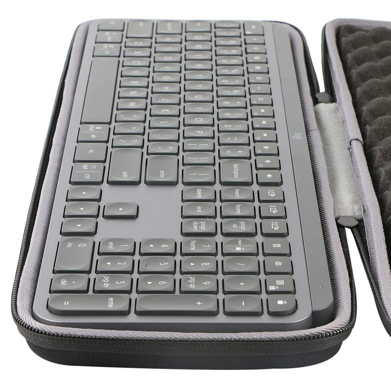 [Australia - AusPower] - co2CREA Hard Case Replacement for Logitech MX Keys Advanced Wireless Illuminated Keyboard (Case for MX Keys Keyboard, Black Case) Case for MX Keys Keyboard 