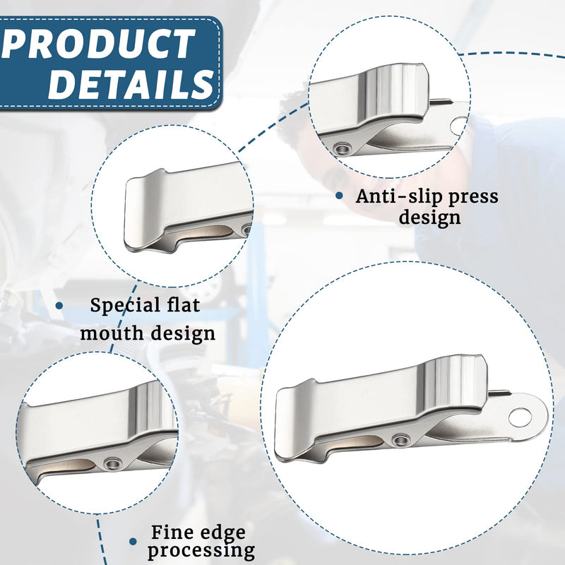 [Australia - AusPower] - 10 Pcs Metal Mini Clamps Mini Spring Clamp Crocodile Alligator Clips Silver Alligator Clamps 1/2 Inch Wide Crocodile Clamps for Work, smooth jaw, 5/16 inch capacity 10 