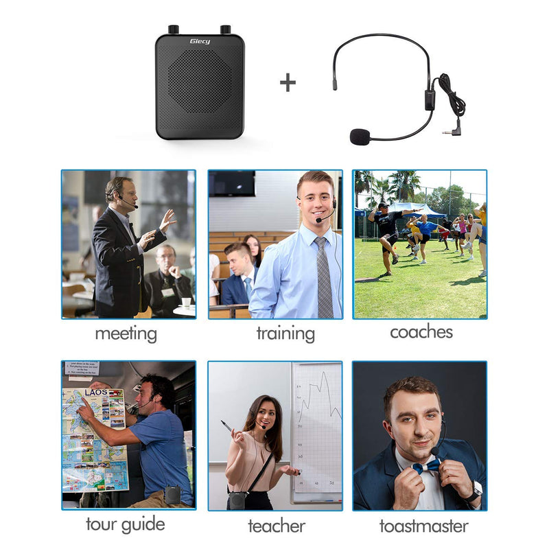 [Australia - AusPower] - Giecy Portable 30W Voice Amplifiers 2800mAh Large Capacity Rechargeable Battery Bluetooth PA Sytem for Classroom, Meetings and Outdoors voice amplifier 1 