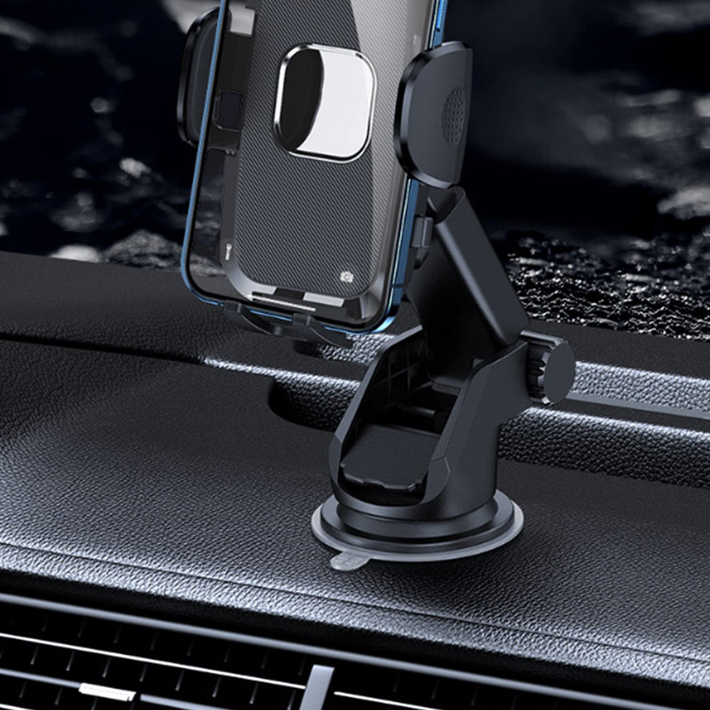 [Australia - AusPower] - Ijspruim Car Phone Mount Long Arm Suction Cup Car Phone Holder Universal Car Dashboard Windshield Phone Holder Suitable for Android& iPhone& Truck 