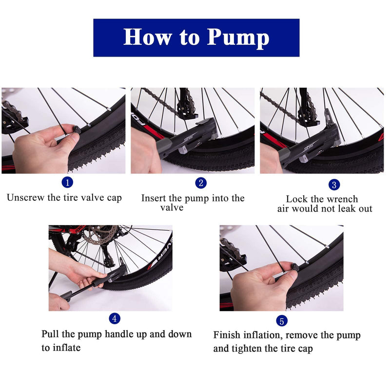 [Australia - AusPower] - GIYO Mini Bike Pump, Portable Compact Bicycle Pump with Pressure Gauge, Tire Repair Kit, Perfect for Presta & Schrader Frame Mount for Road, Mountain & BMX Cycling, Ball Pump with Needle 120 PSI 