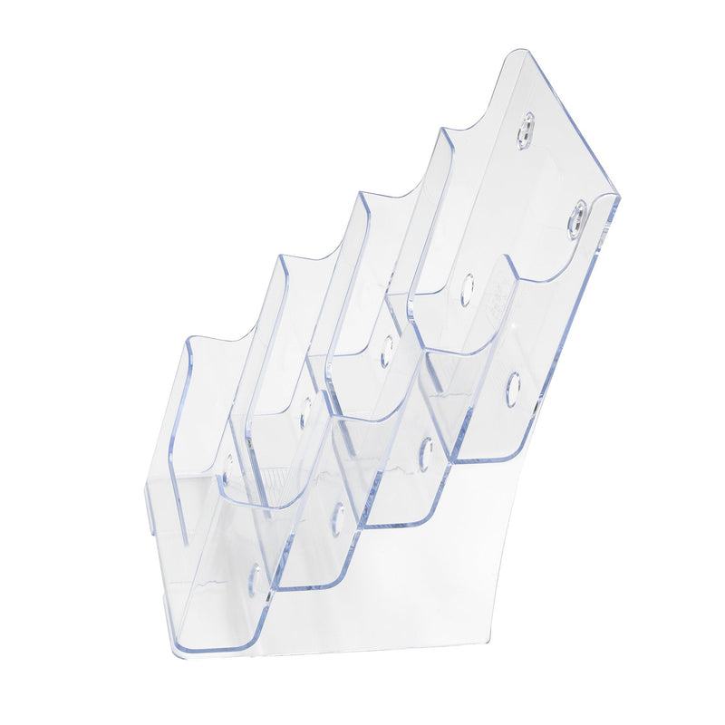 [Australia - AusPower] - Deflecto 77901 Four-tier multi-compartment medium size docuholder, 6-1/2wx6-1/4dx10h, clear 1 