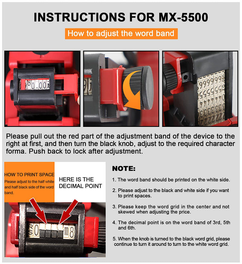 [Australia - AusPower] - MX5500 Price Gun, Price Sticker Gun for Expiration Date Stamp, Price Label-Gun, Date Sticker Gun, 1 line Label Gun ,1 Price Gun with 10 Roll Labels and 3 Ink Wheels (Blue) 