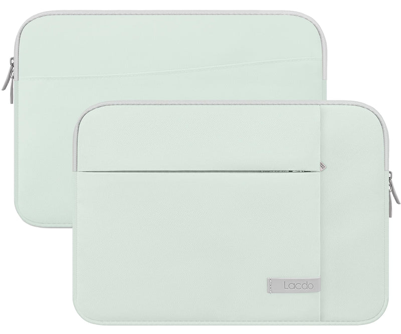 [Australia - AusPower] - Lacdo Laptop Sleeve Case for 15 inch New MacBook Air M2 2023 A2941, 15 inch MacBook Pro A1990 A1707, Dell XPS 15 Plus 2022-2020 Computer Bag with Accessory Pocket, Shockproof, Water-Resistant, Green New MacBook Air 15 Inch 
