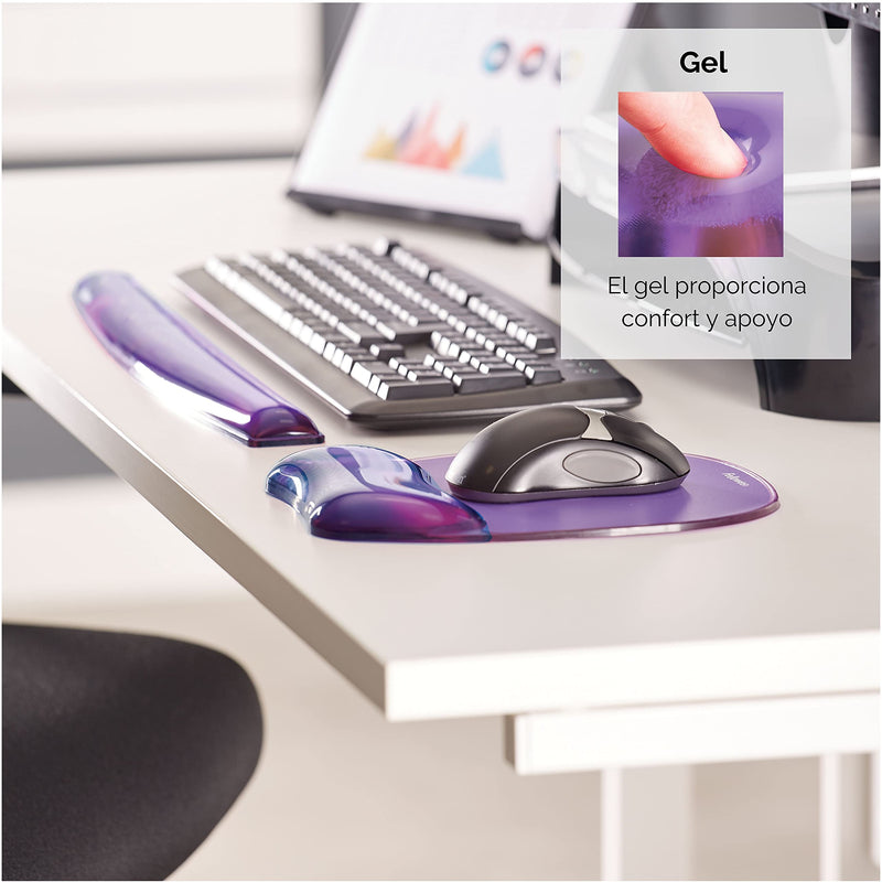 [Australia - AusPower] - Fellowes Gel Crystals Wrist Rest, Purple (91437) 