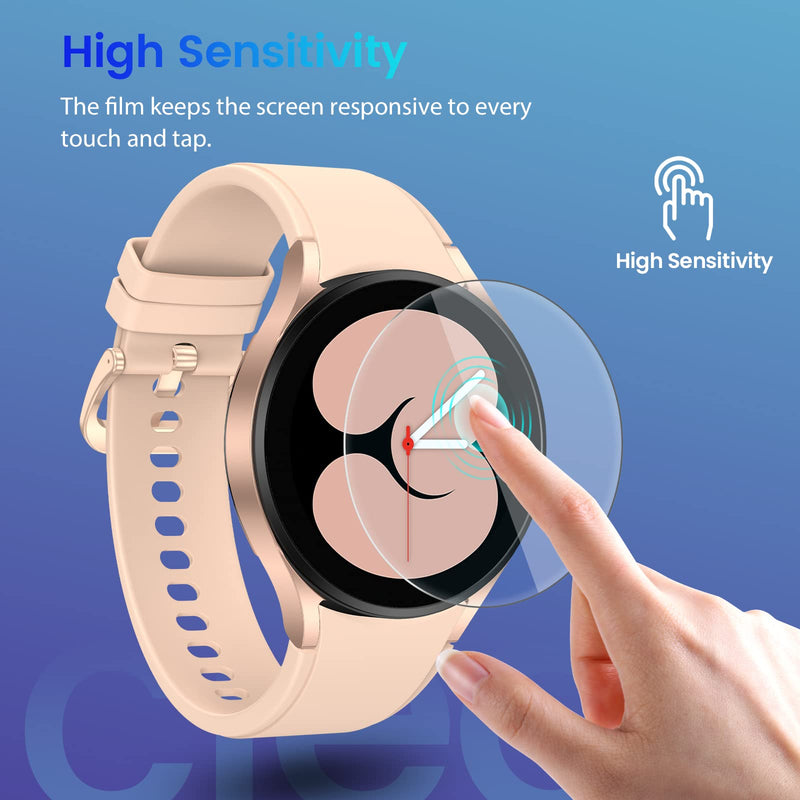 [Australia - AusPower] - [4PCS] Tensea for Samsung Galaxy Watch 4 Screen Protector 40mm Accessories, Tempered Glass Protective Film, Screen Cover for Watch4 40mm [9H Hardness][No Bubbles][Anti-Scratch][Not for Galaxy 44mm] for Galaxy Watch 4-40mm 