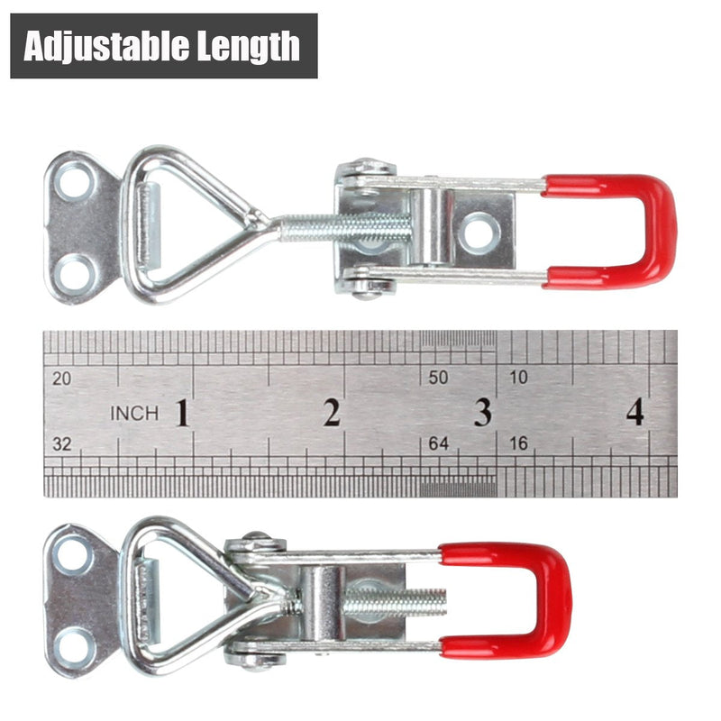 [Australia - AusPower] - Adjustable Toggle Clamp, 6Pack 360lbs Holding Capacity Heavy Duty 4001 Style Toggle Latch Clamp Hasp for Door, Box Case Trunk, Smoker Lid, Jig. Quick Release Pull Latch, Sturdy Metal Draw Latch 
