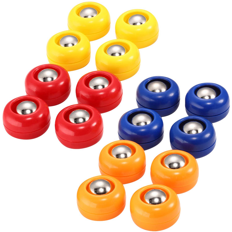 [Australia - AusPower] - Gejoy 16 Pieces Mini Shuffleboard Replacement Pucks Tabletop Equipment Rollers Set Shuffleboard Curling Accessories 