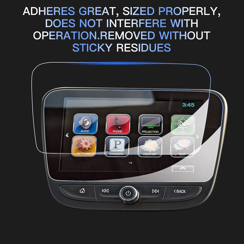 [Australia - AusPower] - Glass Screen Protector for 2018-2021 Chevorlet Equinox Accessories Infotainment Display Screen Protector Foils Tempered Glass Anti-Scratch Navigation Center Control Touchscreen Protective Film (8-Inch) 
