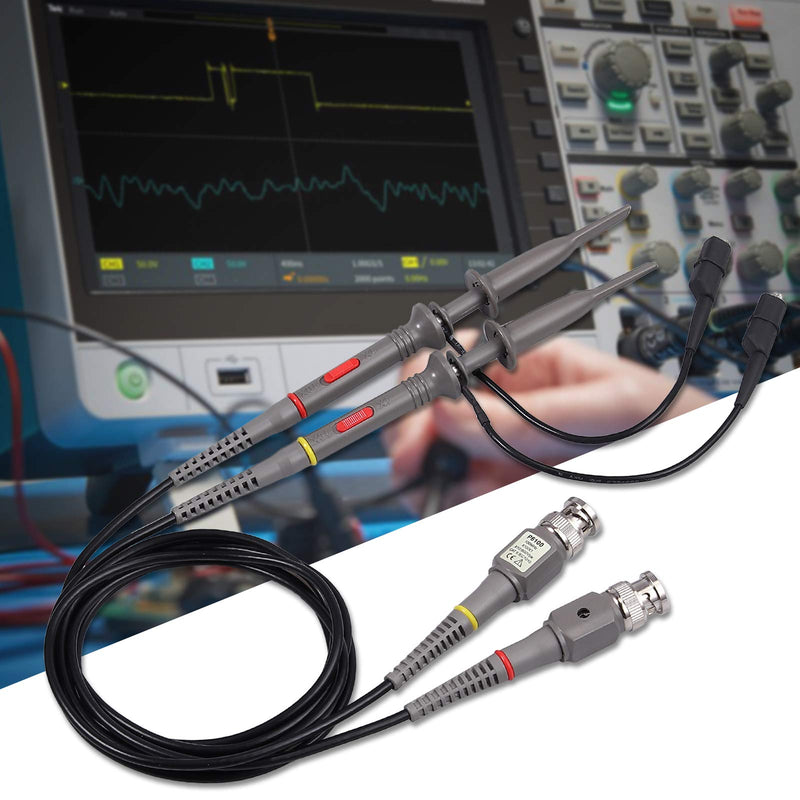 [Australia - AusPower] - AUTOUTLET P6100 Universal Oscilloscope Probe with Accessories Kit 100MHz Oscilloscope Clip Probes with BNC to Minigrabber Test Lead Kit P6100 Oscilloscope Probe 100MHz 