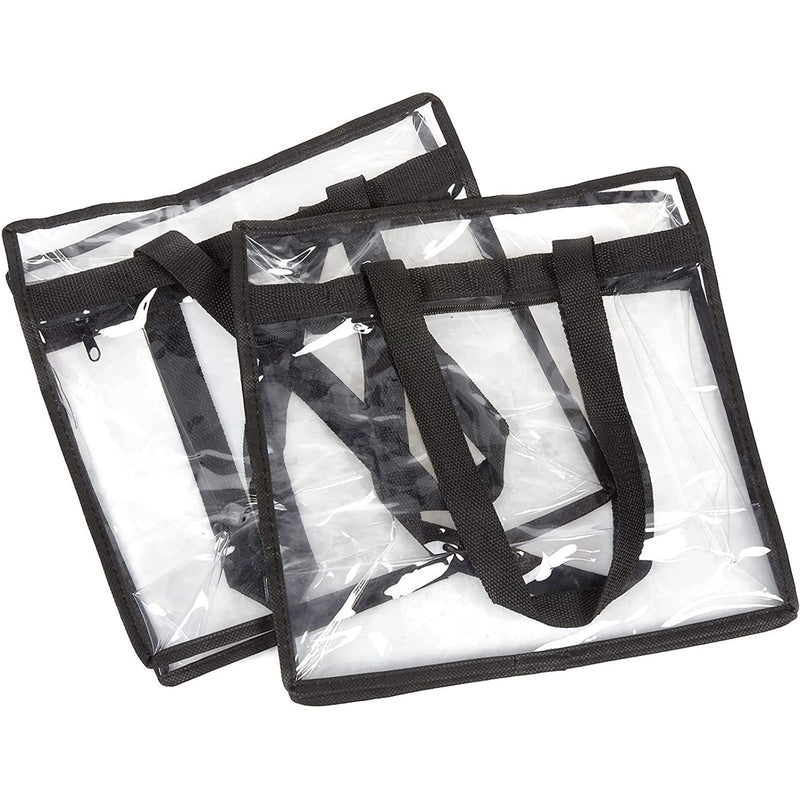 [Australia - AusPower] - Stadium Approved Clear Plastic Tote Bags with Handles (12x12x6 In, 2 Pack) 