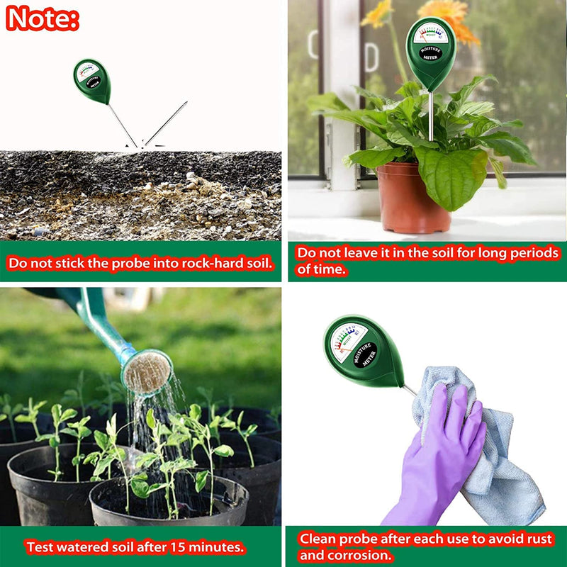 [Australia - AusPower] - Moisture Meter,Soil Moisture Meter Plant Water Meter, Hygrometer Moisture Sensor for Garden, Farm, Lawn Plants Indoor & Outdoor(No Battery Needed) 