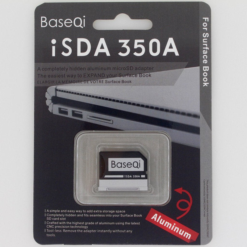 [Australia - AusPower] - BASEQI Aluminum MicroSD Adapter for Microsoft Surface Book, Surface Book 2, Surface Book 3 13.5" (Model-350A) Surface Book/Surface Book 2 & 3 13.5" (model-350A) 