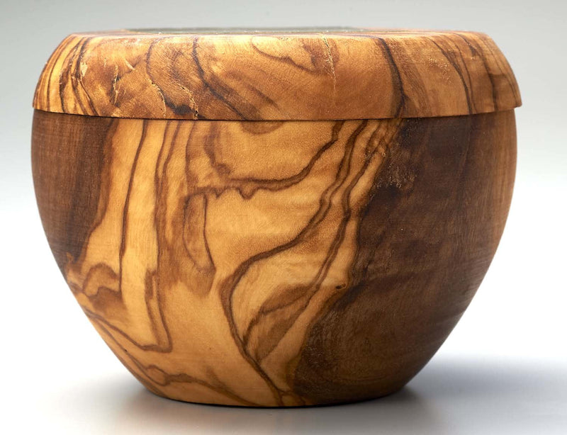 [Australia - AusPower] - Naturally Med Olive Wood Sugar Pot/Salt Keeper 
