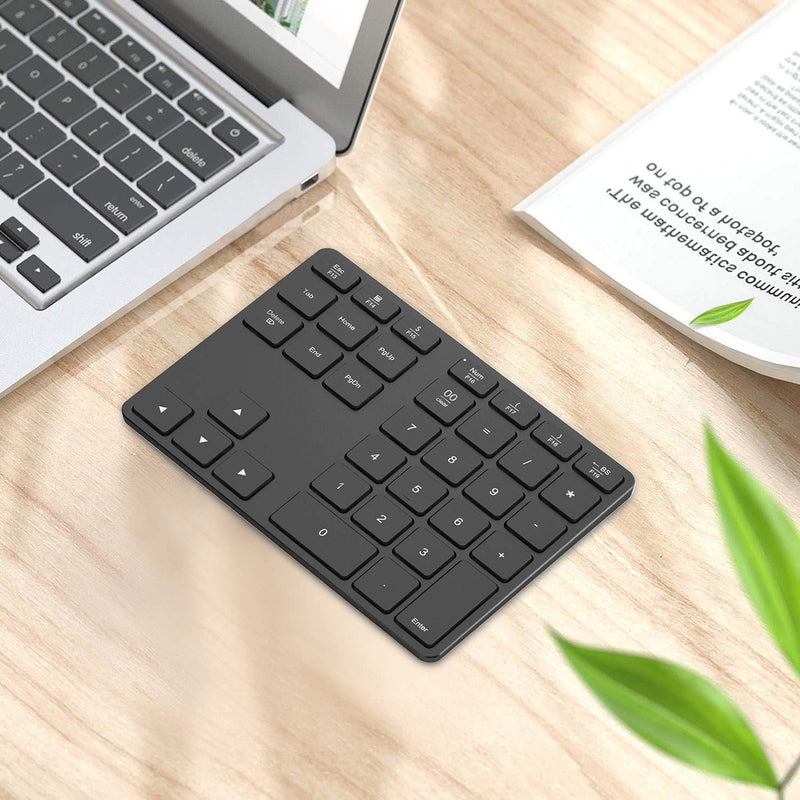 [Australia - AusPower] - [Upgraded] Bluetooth Number Pad, Designed for Mac OS and Windows Users, Dual System Aluminum Rechargeable Wireless Numeric Keypad External Numeric Keyboard for MacBook, MacBook Pro/Air, Windows Laptop 