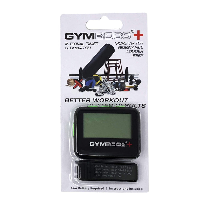 [Australia - AusPower] - Gymboss Plus Interval Timer and Stopwatch Watchstrap - Bundle Black / Green 