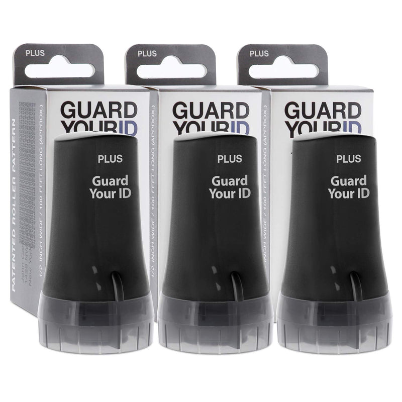 [Australia - AusPower] - The Original Guard Your ID Advanced 2.0 Rollers Identity for Theft Address Eraser and Security Prevention (Regular 3-Pack, Black) Regular 3-Pack 
