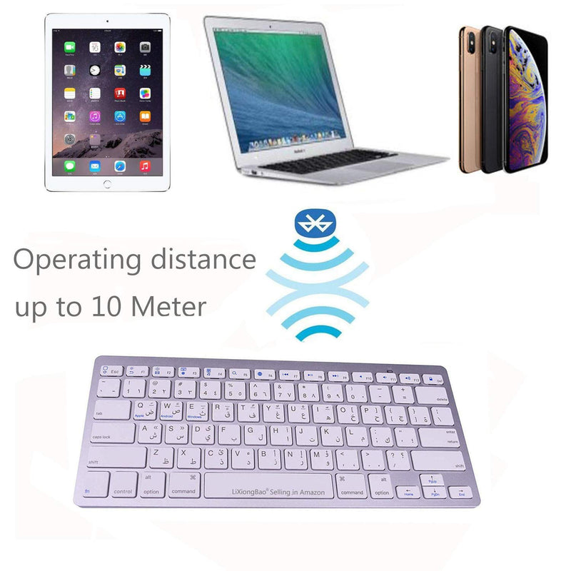 [Australia - AusPower] - LiXiongBao Arabic Language Wireless Bluetooth Functional Shortcuts Keyboard for Apple iPhone X XS XS Max XR iMac Mackbook Pro Surface 4 5 6 7 