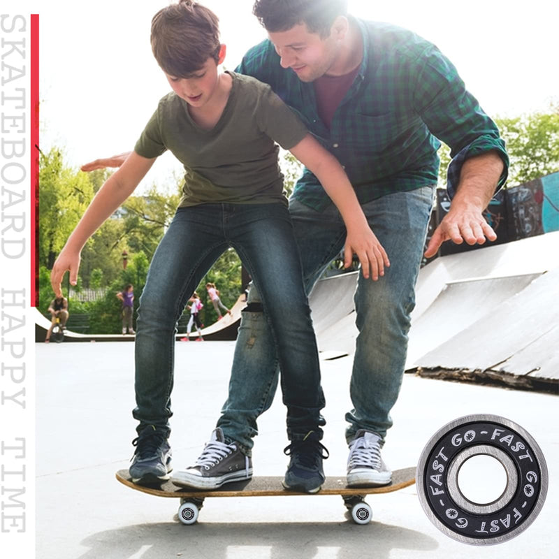 [Australia - AusPower] - DEEPDREAM (Pack of 20 608 ZZ Skateboard Bearings, Sackorange 608zz Double Shielded,8x22x7 Miniature Ball Bearings black 