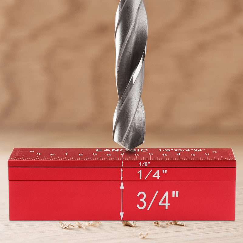 [Australia - AusPower] - EANOSIC Setup Blocks Height Gauge Set, 8pcs Precision Aluminum Setup Bars for Router and Table Saw Accessories Woodworking Set Up, Bars Include Laser Engraved Size Markings (Extra Long 4 Inch) 