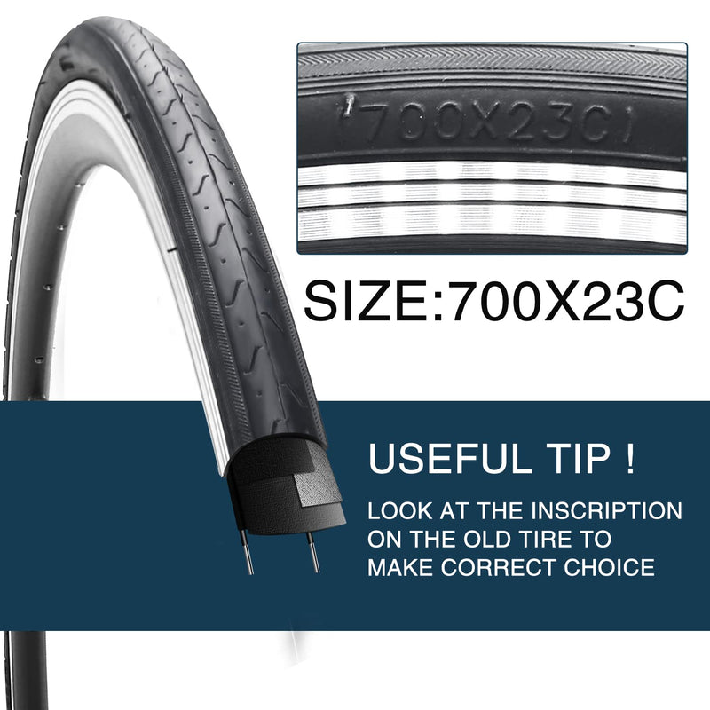[Australia - AusPower] - 700x23C/700x25C Bike Tire Foldable Repalcement Tires for Road Bicycle 700 X 23C 