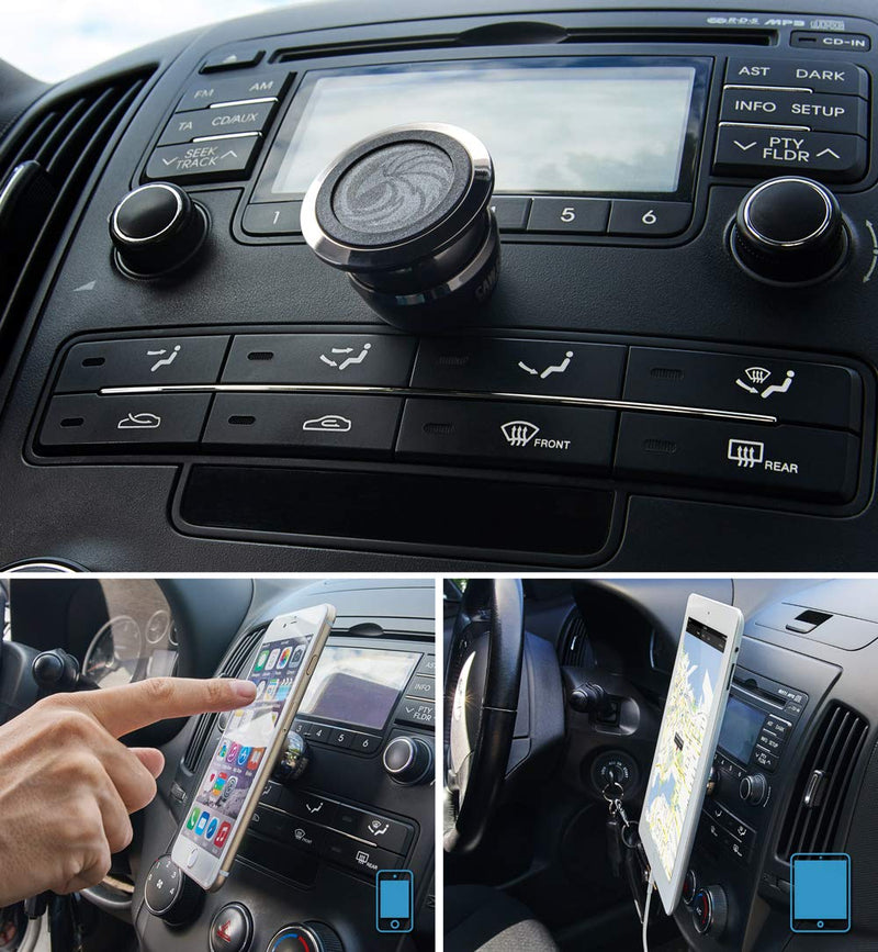 [Australia - AusPower] - Universal Car Phone Mount Magnetic - All-Metal Car Mount for Smartphone & GPS - Cell Phone Holder for Car Dashboard. +100 to Safeness & Comfort 