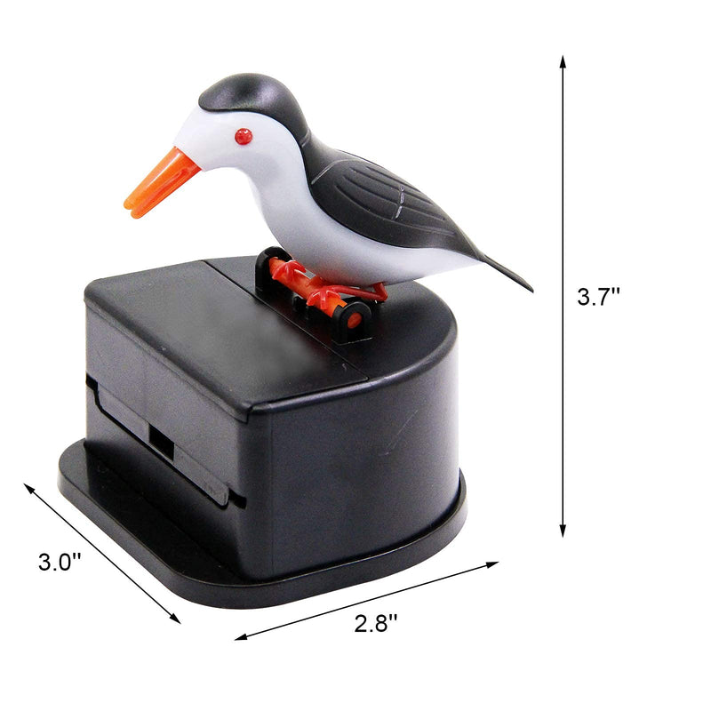 [Australia - AusPower] - Jucaifu Little bird toothpick dispenser, creative push-type toothpick bird dispenser, toothpick holder. (black) Black 