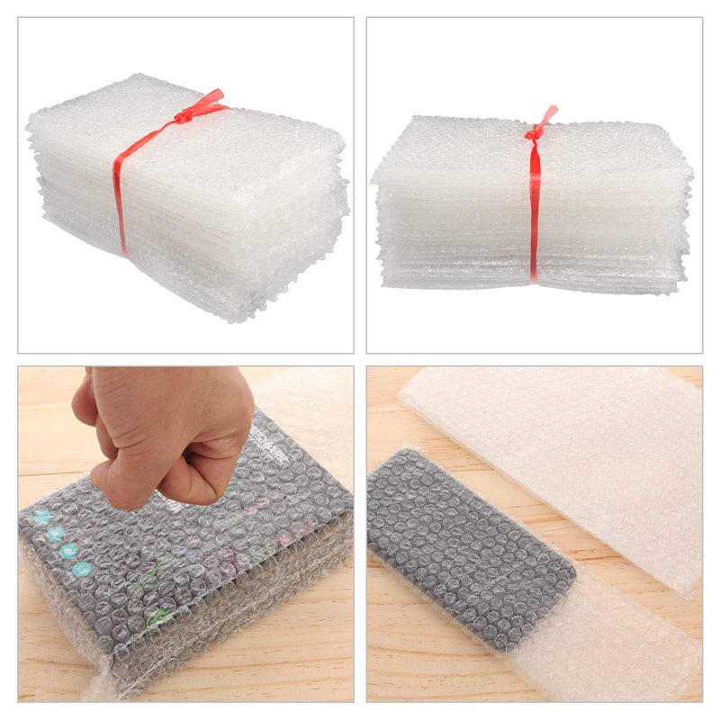 [Australia - AusPower] - 100PCS Bubble Out Bags& Pouches, 6x10inch Bubble Double Walled Wrap Pouches, Bubble Cushioning Wrap Pouch Bags for Shipping, Storage, and Moving, Packing Cushioning Supplies for Dishes Glass Plates 