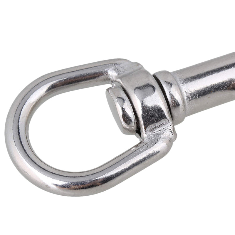 [Australia - AusPower] - CNBTR Round Eye Swivel Bolt Snap Hooks Key Chain Clip Stainless Steel 80mm Length Pack of 10 