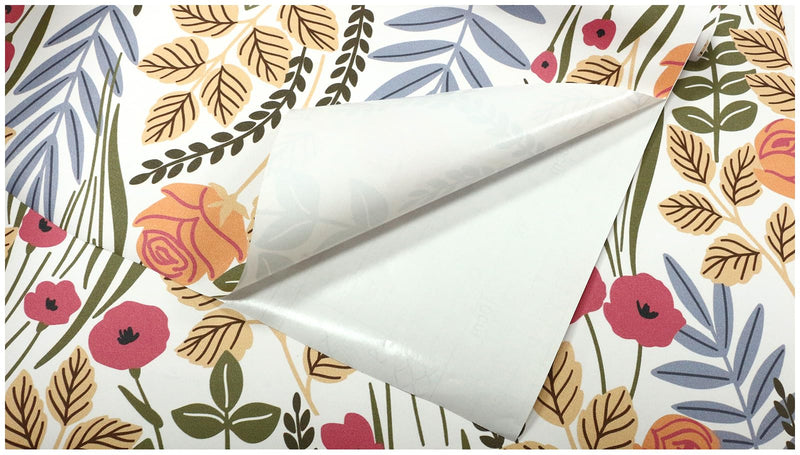 [Australia - AusPower] - HAOKHOME 93385-3 Peel and Stick Wallpaper Floral Removable Stick on Contact Paper for Bathroom Decor White/Pink/Brown 17.7in x 9.8ft 