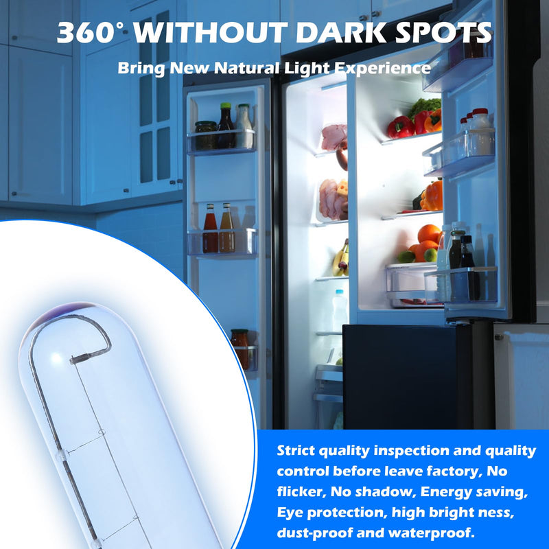 [Australia - AusPower] - AQDD 7006999 Fridge Light-Blue Glass Replacement Bulb for Sub-Zero - Fits E26 40W Socket- 2 Pack 