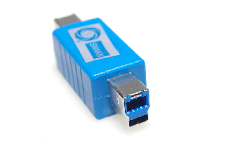 [Australia - AusPower] - SMAKN High Speed Blue USB 3.0 Type-B Male to TYPE B Male Plug Adapter Gender Changer 