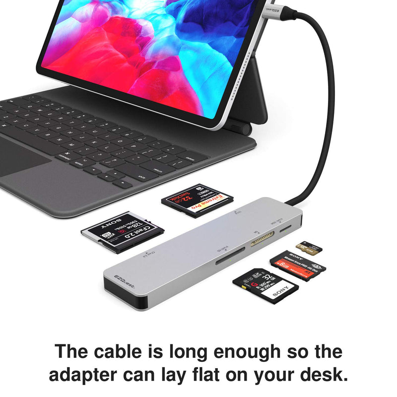 [Australia - AusPower] - EZQuest USB-C CFast 2.0 Card Reader 5 Ports with UHS II SD/Micro SD 