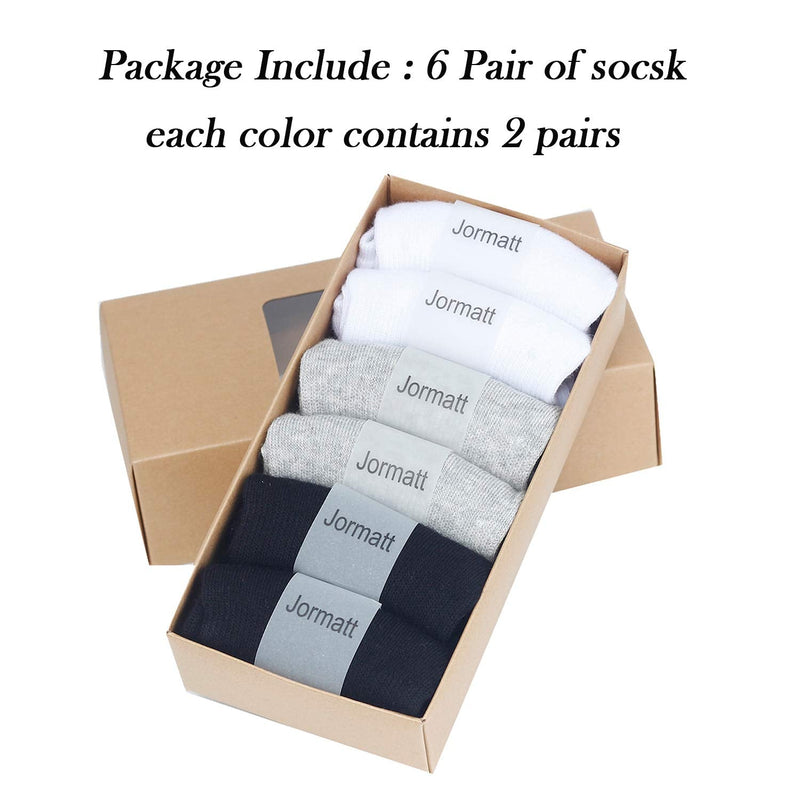 [Australia - AusPower] - Jormatt Mens Cotton Low Cut No Show Socks With Non-Slip Grips, 6 Pairs 8 Pairs 6 Pairs,assorted 2 6-10 