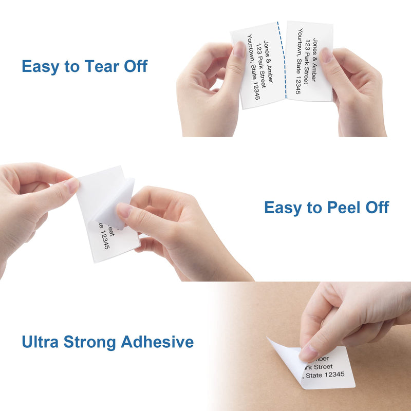 [Australia - AusPower] - 2" x 1" Direct Thermal Labels, POLONO Address Labels, Perforated UPC Barcode FBA Labels, Shipping Label Compatible with Zebra Rollo MUNBYN iDPRT POLONO Thermal Printer, BPA & BPS Free, 1000 Labels 2" x 1" 
