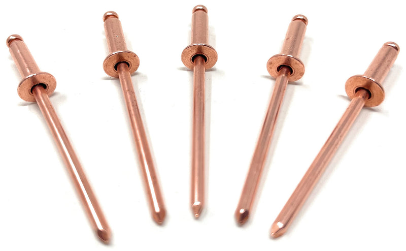 [Australia - AusPower] - Metal Magery 100 Copper Pop Rivets 1/8 Diameter Copper Mandrel Blind Rivets Dome Head 4-4 (1/8"Diameter x 1/4" Grip Range) Qty 100 