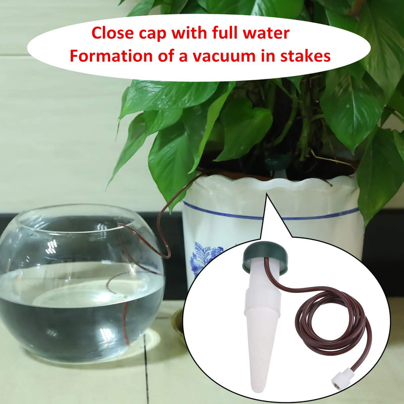 [Australia - AusPower] - HESTYA 10 Pack Plant Watering Stakes Automatic Devices Plant Self Drip Irrigation Slow Release Indoor Outdoor Terracotta Water Spikes for Potted Plants Flower 