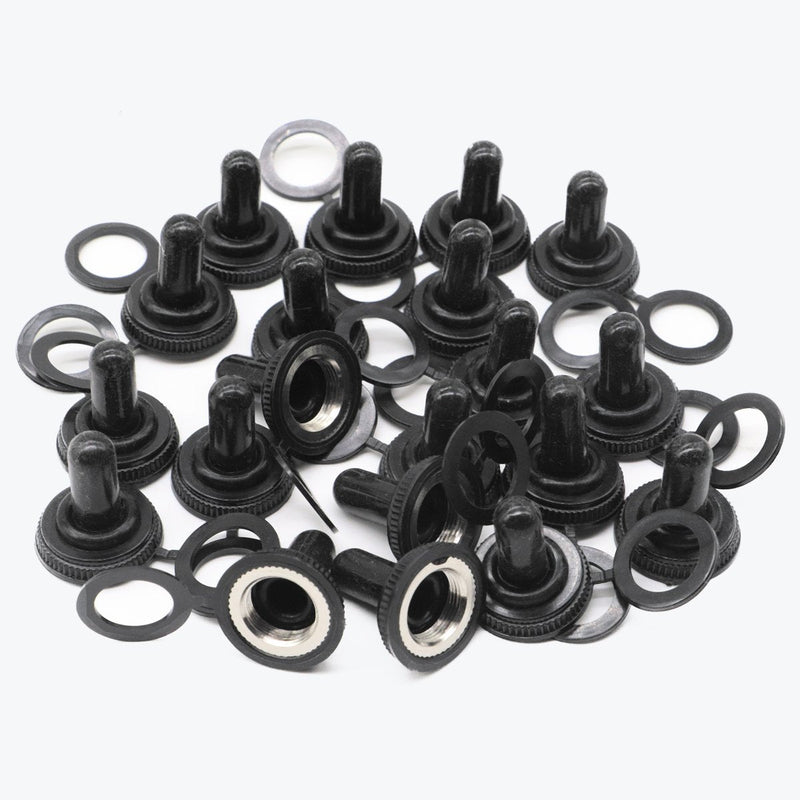 [Australia - AusPower] - Lantee EDPM Rubber Electrical Toggle Switch Cover Weatherproof Protector Boot,12 mm Thread Diameter, Pack of 20 