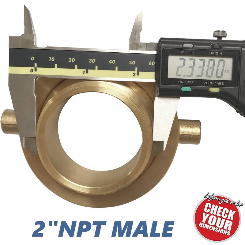 [Australia - AusPower] - Happy Tree 2-1/2" NH/NST Female x 2" NPT Male Brass Male Swivel Adapter Fire Hose Hydrant Adapter with Pin Lug Brass Fire Equipment BHASW2520 