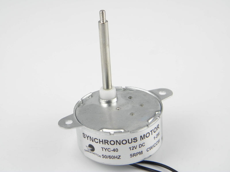 [Australia - AusPower] - CHANCS TYC-40 DC Synchronous Electric Motor 12V 5RPM CW/CCW Small Gear Motor Shaft 4.6cm for Christmas Decoration Shaft 46mm 