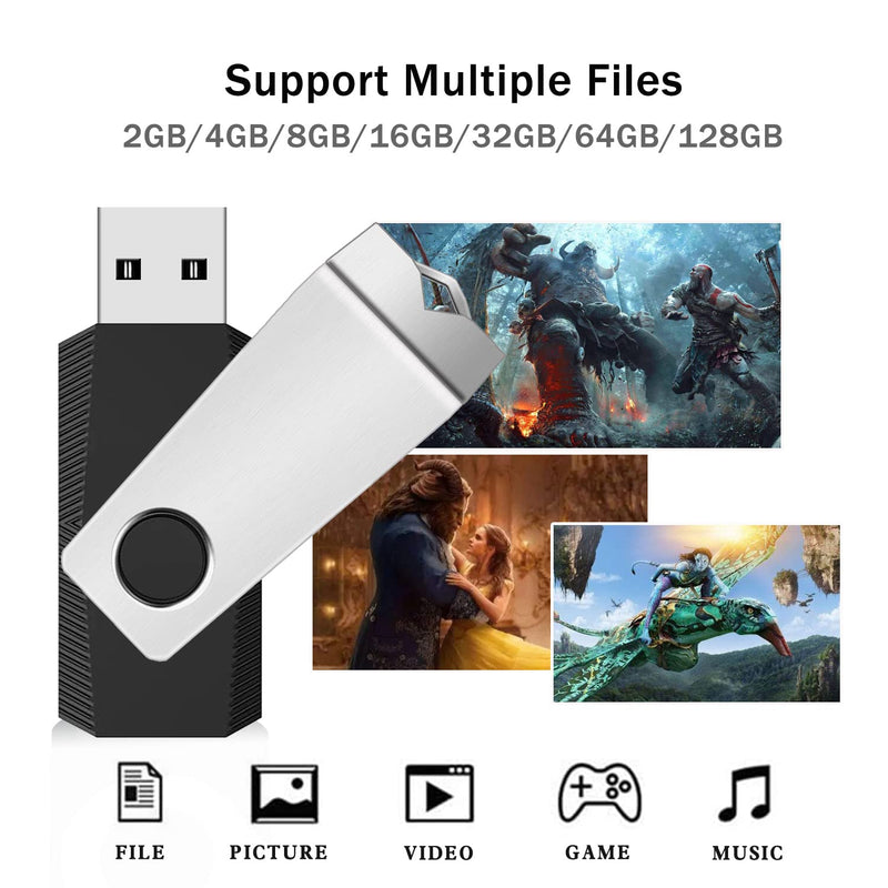 [Australia - AusPower] - 2GB Flash Drive Wooolken USB Flash Drive Thumb Drive Zip Drive USB 2.0 Memory Stick Jump Pen Drive for Portable Data Storage 2GB 1 piece 