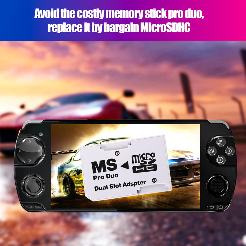 [Australia - AusPower] - Cuziss Dual Slot MicroSD Micro SDHC Adapter Duo Pro Memory Stick Adapter for PSP Sony 