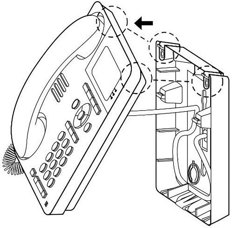 [Australia - AusPower] - GSDT Wall Mount Kit for Avaya 9500 and 9600 Series - 9504 9508 9608 9611 9620 Digital/IP Mountable Phones, Mounting Only, Black 