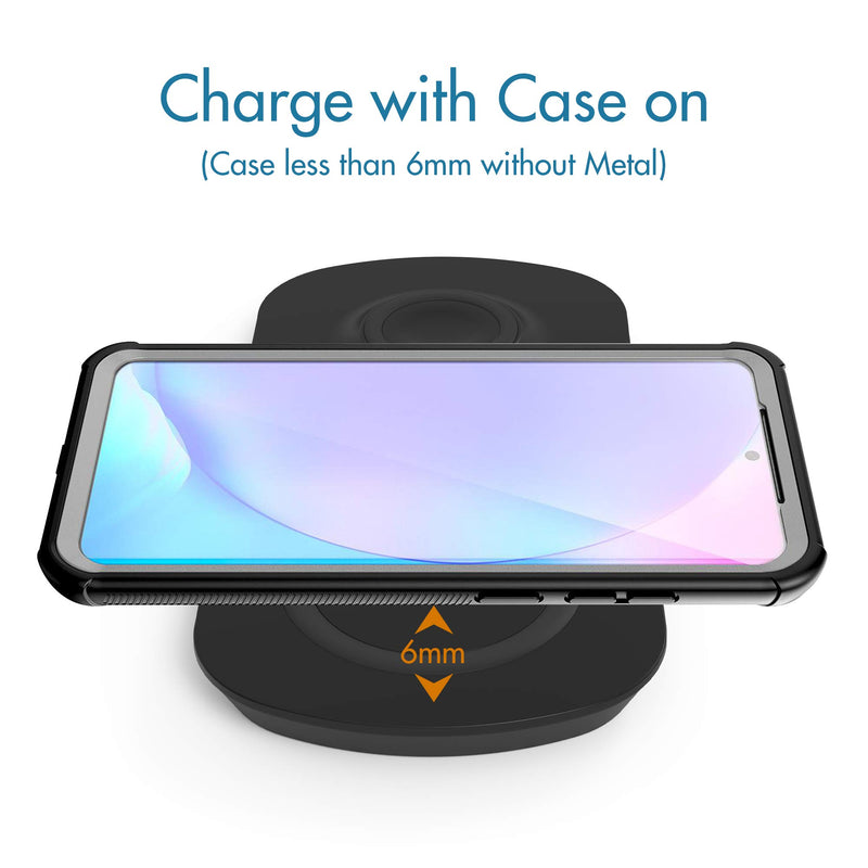 [Australia - AusPower] - Wireless Charger for Galaxy Phone Watch Buds Charging Station for Samsung Galaxy S21 + Ultra S/Note 20 10 9 8 Galaxy Watch 3 Active and Buds+/Live/Pro - Fast Charge Adapter and USB C Cable Included 